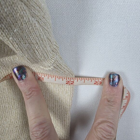 ALFRED DUNNER Ivory Cream Turquoise Flower Sweater Embroidered Beaded Size Large - Picture 4 of 5